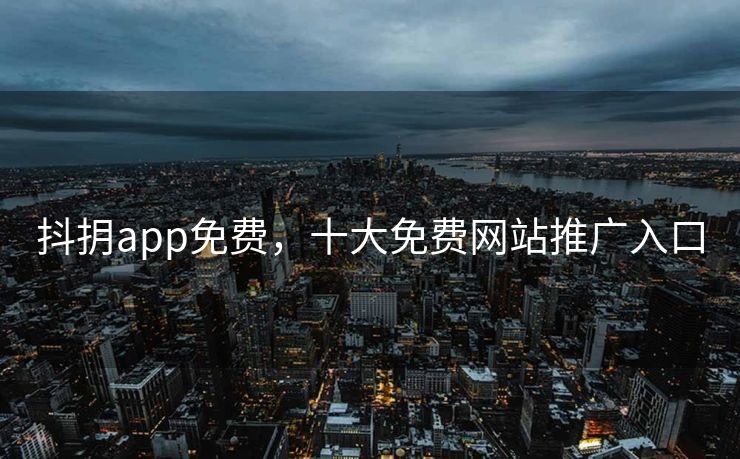 抖抈app免费，十大免费网站推广入口
