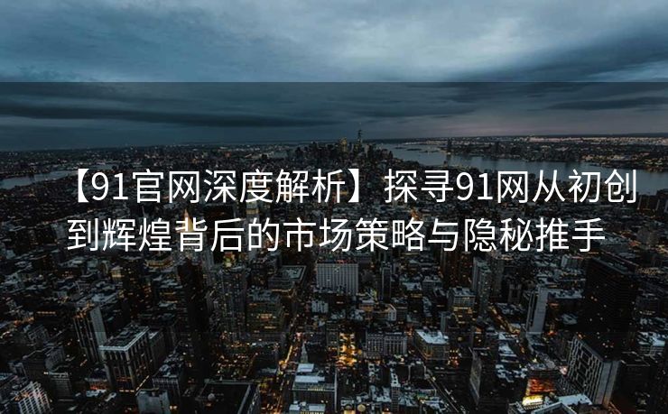【91官网深度解析】探寻91网从初创到辉煌背后的市场策略与隐秘推手